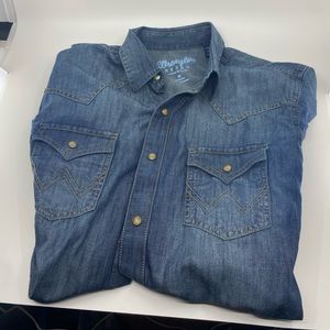Denim Wrangle snap up shirt